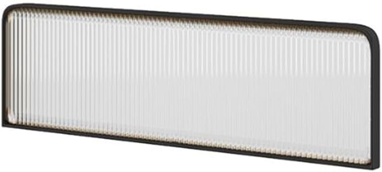 GRRICEPL Restaurant Countertop Screen Partition Divider, Dividers for Dining Areas, Aisle Countertop Desk Divider, Tempered Glass Restaurant Decorative Screen Color Black-A, Size 80x30cm