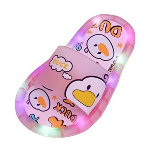 Tênis de bebê com luzes piscando luzes fofas animais desenho animado interior e exterior sandálias para casa chinelos crianças (rosa, 10 bebês)