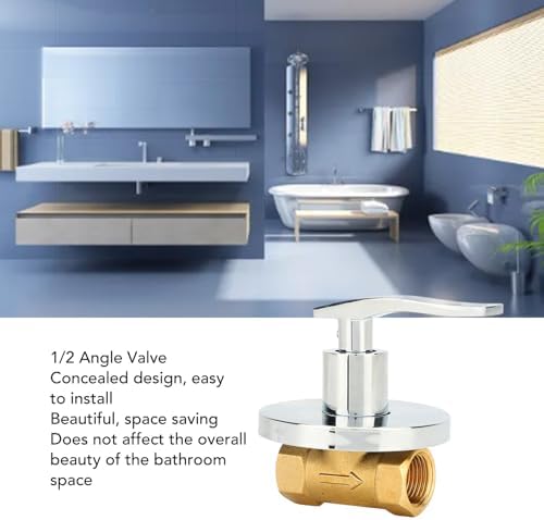 1/2 Angle Valve Copper Leakage Proof Concealed Installation Water Stop Valve for Kitchen Bathroom