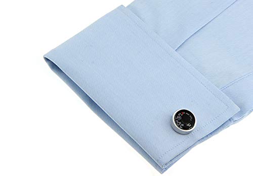 Daesar Mancuernillas Vintage para Hombre Termómetro miniatura 4