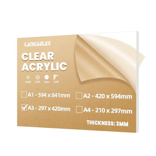 A3 Clear Cast Acrylic Sheet 3mm