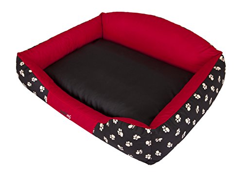 Hobbydog XLKRLCZK2 Hundebett Hundesofa Hundekorb, Größe XL, 84 x 65 cm, Krone rot