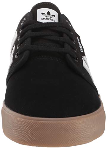 Adidas Originals Men's Seeley Sneaker, Black/White/Gum, 9 #TOP1