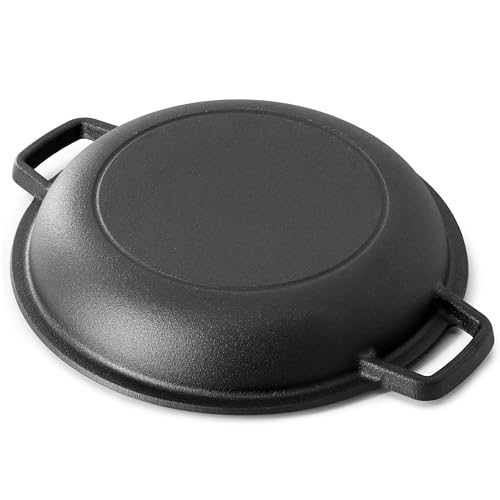 Image of MegaChef 5 Quart Pre-Seasoned 2-in-1 Cast Iron Dutch Oven and Skillet