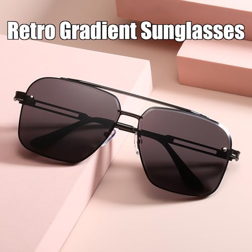 Upliftjoys Sunglasses, Upliftjoys Sunglasses Aviator for Men Women, Retro Gradient Sun Glasses Uv400 Protection2