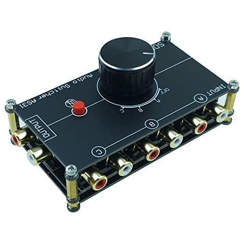 SOLUPEAK 3 in 1 Out RCA Stereo Audio Source switcher Switch Signal selector Splitter schalter Connector Distributor Box Cover