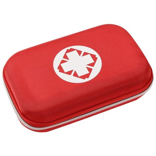 Image of PROBEROS First Aid Kit Bag, Waterproof EVA Medicine Storage Box, Medications Organizer Portable Supplies Package, Compact Lightweight Emergency Rescue Cases, for Travel, Camping, Home 21x13x5cm