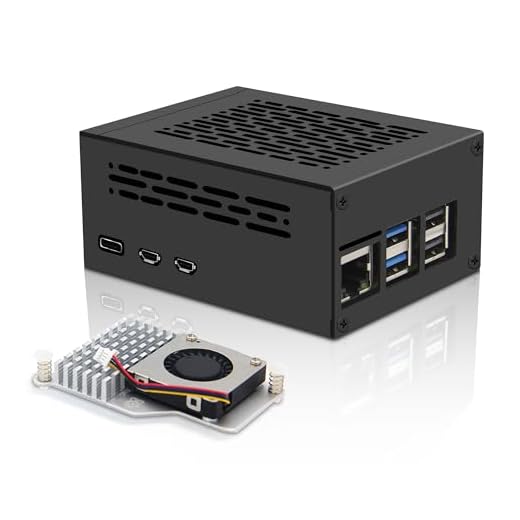 Geekworm Raspberry Pi 5 Case with Active Cooler Support Top PCIe M.2 NVMe Adapter X1001 / X1004 / X1003 / X1012 / X1015 / X1000 / M901 / M300 (P579-H500)