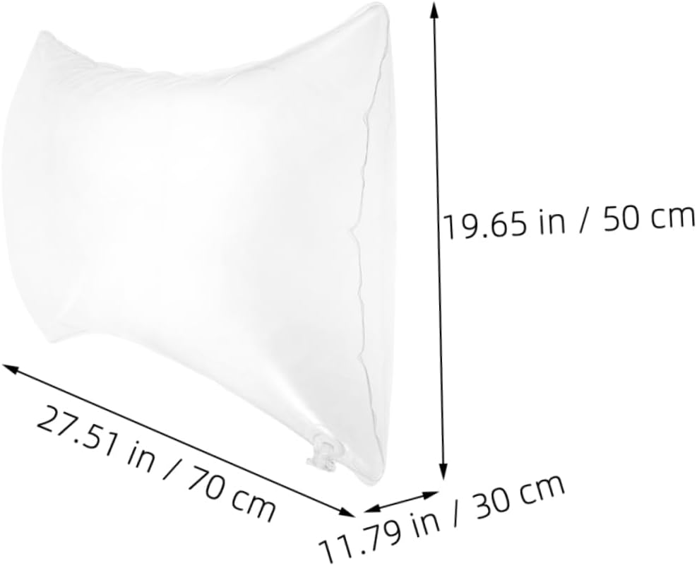 Portable Inflatable Pillow Insert Compact and Lightweight Cushion for Camping Travel and Home Use Transparent Material with Sturdy Support Frame