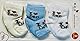 Baby Socken 3er‑Pack – „I Mum & Dad“ oder „I Dad“ – 0–3 Monate – Weich & Elastisch – Baumwollmix – Geschenkidee für Babys (DE/NL/SE/PL, Alter, 0 Monate, 3 Monate, Weiß, Blau & Creme)
