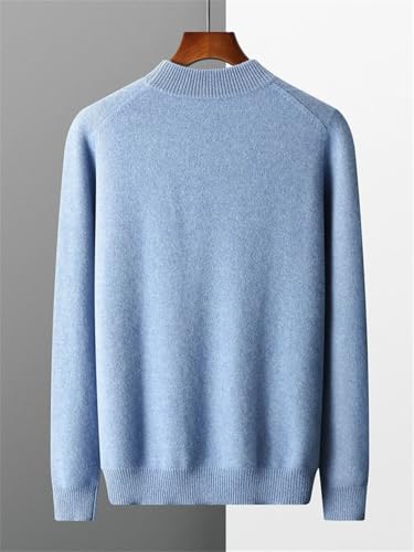 REHJJDFD Men's Half Neck Long Sleeve Sweater Thick Mock Neck Pullover Knitwear Casual Soft Warm Sweater3