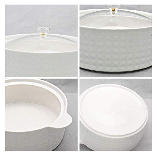 Pot à ragoût en terre cuite durable avec couvercle en céramique haute température