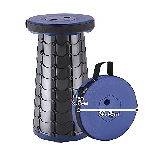 EGOONM Portátil Taburete Telescópico , Taburete Plegable Extensible Exterior Cámping para Acampar, Pesca, Excursión, Montañismo,Auzl Cover