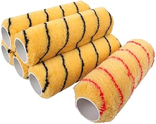 ProDec PRRE023 9 inch x 1.75" Woven Trade Professional Paint Rollers 6 pack for A Smooth Finish Painting with Emulsion and Masonry Paints on Interior and Exterior Walls and Ceilings, 9"