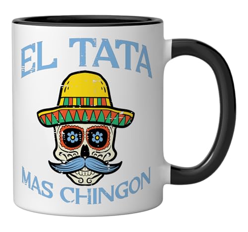 Taza cerámica 11 oz para papá negro y blanco miniatura 2