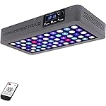 VIPARSPECTRA 165W LED Aquarium Light Dimmable Full Spectrum LED Reef Lights for Coral Saltwater Fish Tank, Remote/Timer Control, Programmable Auto On/Off, Blue/White Dual Channel Brightness 0-100%
