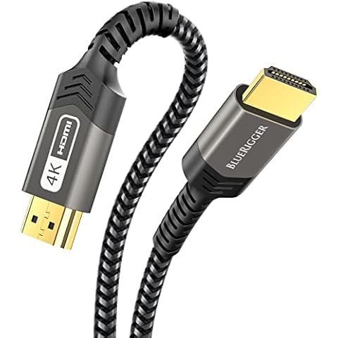 BlueRigger 4K HDMI Cable (25FT, 4K 60Hz HDR, High Speed 18 Gbps, eARC, Nylon Braided Cord) - Compatible with PS5, PS4, Xbox, Roku, Apple TV, HDTV, Blu-ray, PC Cover