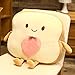 Heguowei Kreatives Toast geschnittenes Brotspielzeug 45 * 40 cm 13 Arten, die Früchte Tiere kombinieren Süßes Lächeln Figured Food Kissen mit Beinen Arme Geschenk Pfirsich 45cm doll