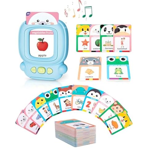 Lauon Talking Flash Cards Autism Sensory Toys Learning Materials Audible Flash Cards for Toddlers 224 Educational Sight Words Cards Pocket Speech Learning Toys for Kindergarten Kids Cover