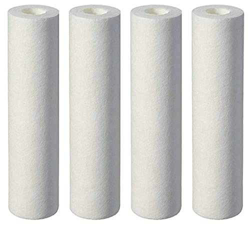 Image of AQUANERO+ PS-05 PP Spun Filter 10 Inch 5 Micron Water Filter Candle | Sediment Filter | Pre Filter | Outer Filter Candle | Pack of 4 for All Type RO Water Purifier AQUAFRESH PP Spun Candle 4