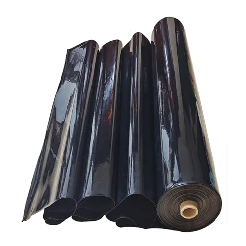 HDPE-Teichfolie, 0,12 mm dick, flexibel, schwarz, UV- und witterungsbeständig, für kleine Teiche, Koiteiche, Wassergärten, Größen: 2 x 10 m, 3 x 4 m, 6 x 8 m, 8 x 8 m (3 x 9 m)