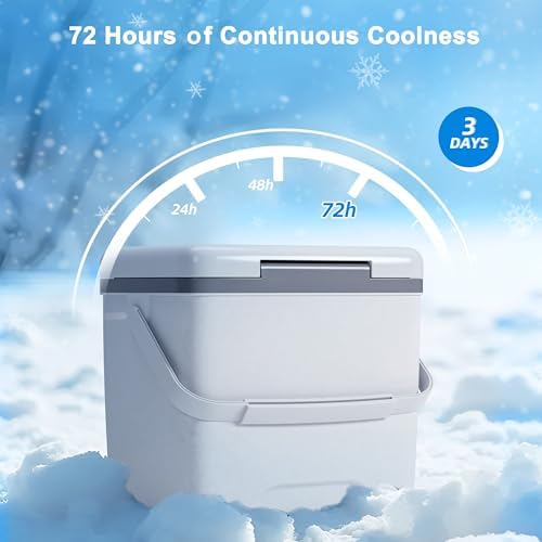 BACOENG 13.74 Qt Pool Cooler for Above Ground Pools, Portable Poolside Cooler Keeps Ice for Up to 72 Hours, Insulated Hard Coolers with Handle for Poolside, Camping, Fishing Detail