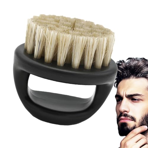 Cepillo de barba para hombres con cerdas de jabalí | Cepillo de barba vikingo portátil para hombres con mango,Peinado del cabello facial para aplicación de aceite y bálsamo, adecuado para el Firulab