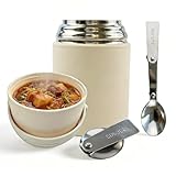 100 % anti-fuite et garantie fraîcheur : les gobelets isothermes mangent sans fuite, ces gobelets isothermes sont dotés d'un triple système d'étanchéité, ce qui permet de transporter des soupes, des sauces ou de la bouillie de bébé sans risque de fuite. En tant que récipient à soupe, il est parfait pour le bureau, l'école ou les voyages, tandis que le couvercle hermétique conserve longtemps la fraîcheur des aliments – plus de fuites gênantes