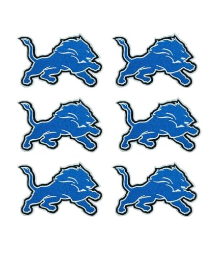 6 Pcs Sports Styles Embroidered Patches for Lions Sew On/Iron On Patch Applique for Clothes, Dress, Hat, Jeans, 8801