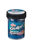 Berkley Gulp! Appât de pêche en pâte pour Eau salée | Pâte Souple à Dispersion extrême des odeurs | Leurre de pêche en mer Multi-espèces | Formule éprouvée | 65 g | Bleu Paillettes argentées