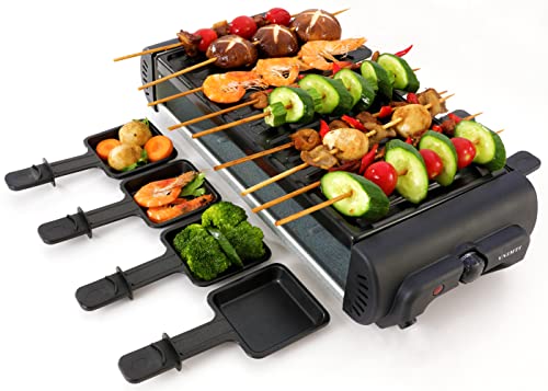 Vnimti Raclette Racklet Racellete Electric Table Grill For 8, Portable Korean Bbq Grill Indoor & Cheese Raclette, Raclette Machine, Smokeless Indoor Grill, Adjustable Temperature Control, 1200W #TOP27