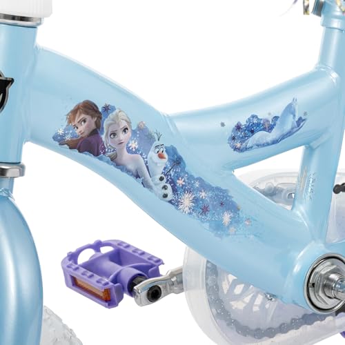 Huffy Disney Frozen 2 12" Girls' Bike, Ideal for Ages 3-5 Years Old, Removable Training Wheels, Whimsical Wintry Graphics, Sturdy and Durable, Doll Carrier, Shimmering Streamers, Adjustable Comfort by Huffy - Image 9