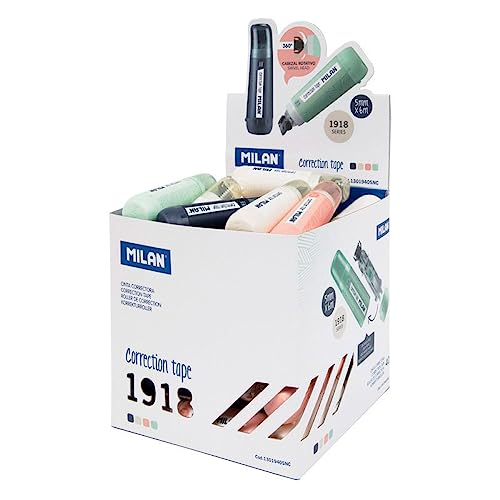 Ruban correcteur Milan 5mm fournitures écriture boîte affichage correcteur souris lot de 40