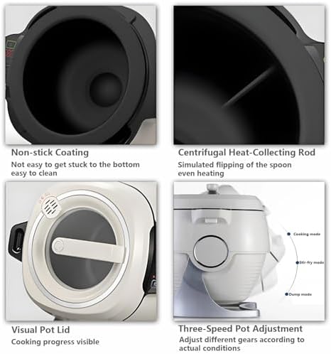 Máquina automática de cocina, 1000W, 6L, panel táctil, para restaurantes y hogar miniatura 7