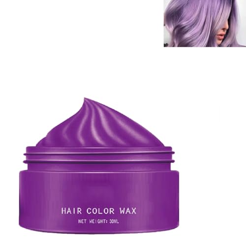 Purple Temporary Hair Colour Cream,Temporary Hair Colour Wax Purple Hair Colour Wax,Purple Hair Dye Hair Color,Styling Hair Clays for Men Women for Party,Cosplay & Halloween 1pc