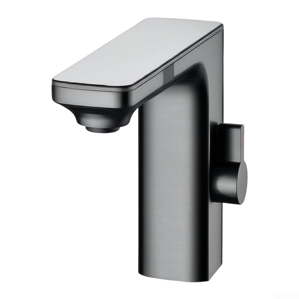 Miscelatore per lavabo senza contatto grigio per servizi igienici moderni