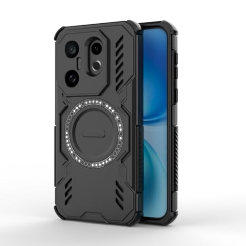HAFFAN Funda Carcasa para Vivo X200 FE (6.31' Inches) Armadura Antigolpe Slim Protectora, Silicona Magnética, 360 Bumper, Carga Inalámbrica - Negro