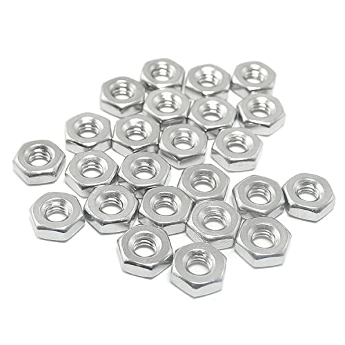 Pro Bamboo Kitchen 24 Stück 304 Edelstahl Sechskantmuttern #8-32 Silberton für Schraubenbolzen Cover