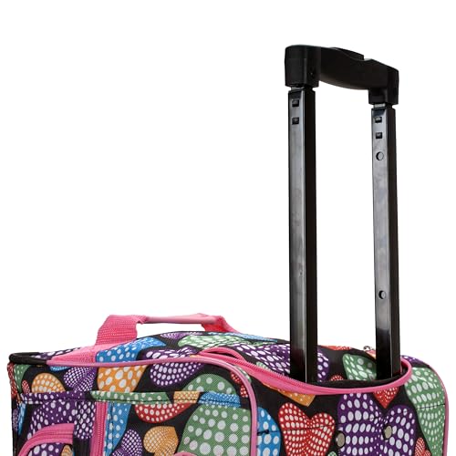 Image of Rockland Rolling Duffel Bag, Black, 22 inch