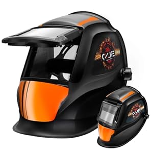 CCLIFE 4024 Automatik Schweißhelm Klappbar Schwarz/Orange