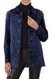 Effortless Sophistication: Button closure and crisp spread collar add timeless elegance, while suede leather drapes like a dream. Conquer the boardroom and own the dance floor in this versatile masterpiece. Discreet Convenience: Two hidden exterior p...