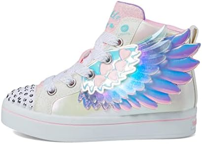 Skechers Kids Girls Twinkle Toes TWI-Lites 2.0-Wingsical WIS Sneaker, White/Multi, 1.5 Little Kid | Image 3