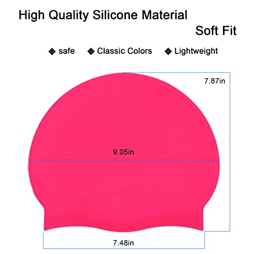 Pink Girl Silicone Swim Cap, Non-Slip Pool Caps Waterproof Swimming Elastic Swimming Caps #TOP1