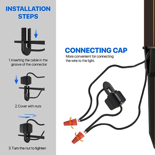 image for GOODSMANN GOODSAMNN 2-Pack Low Voltage Wire Connector Landscape Lights