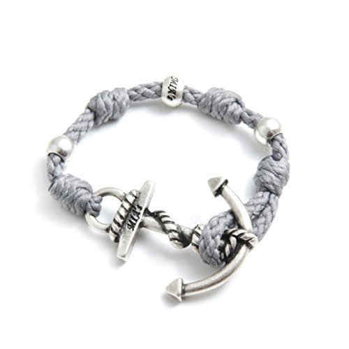 Bracelet ancre et nœuds marins MIA's en corde et argent pour couple