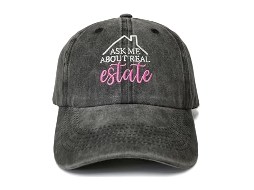 Shenbors Ask Me About Real Estate Dad Hat Realtors Gifts for Women Girl