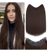 S-noilite One Piece Clip in Hair Extensions 18 Inch U-Shaped One Piece Hair Extensions Weft with ...