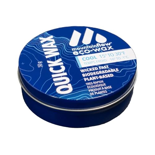 mountainFLOW eco-Wax Rub-On Ski/Snowboard Wax/Biodegradable Plant-Based Wax | Cool: 15-30F