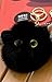 TVRTFQ Cute Cat Head Plush Keychains Cool Black Cat Pom Pom Keychain Creative Animal Car Keychain - Mini Cartoon Kawaii Backpack Pendant Birthday Fashion Gift for Women (1, Black)