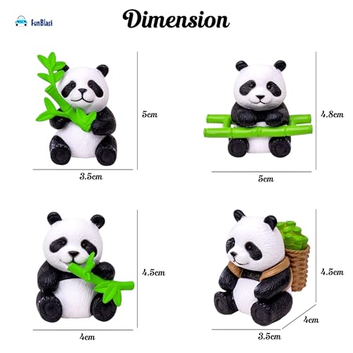 Image of FunBlast Panda Miniature Figurines - Decorative Showpiece, Gift for Him /Her, Diwali Deepwali New Year Home Decor, Bedroom, Living Room, Office, Table, Car Dashboard (Style-B)